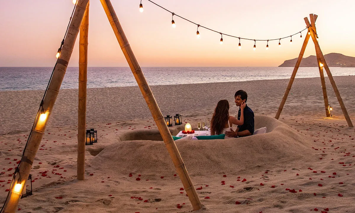 Romantic Dinner on the Beach at Garza Blanca Los Cabos