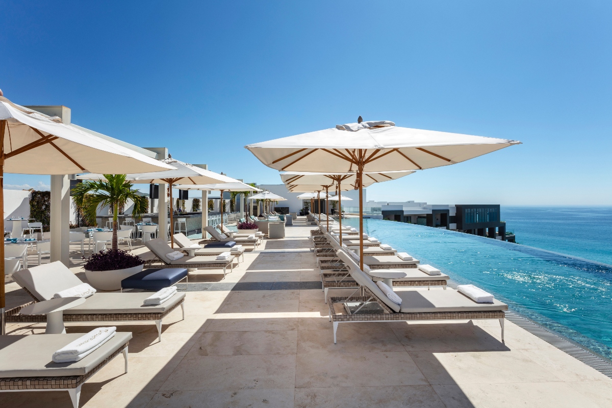 view of the garza blanca los cabos rooftop